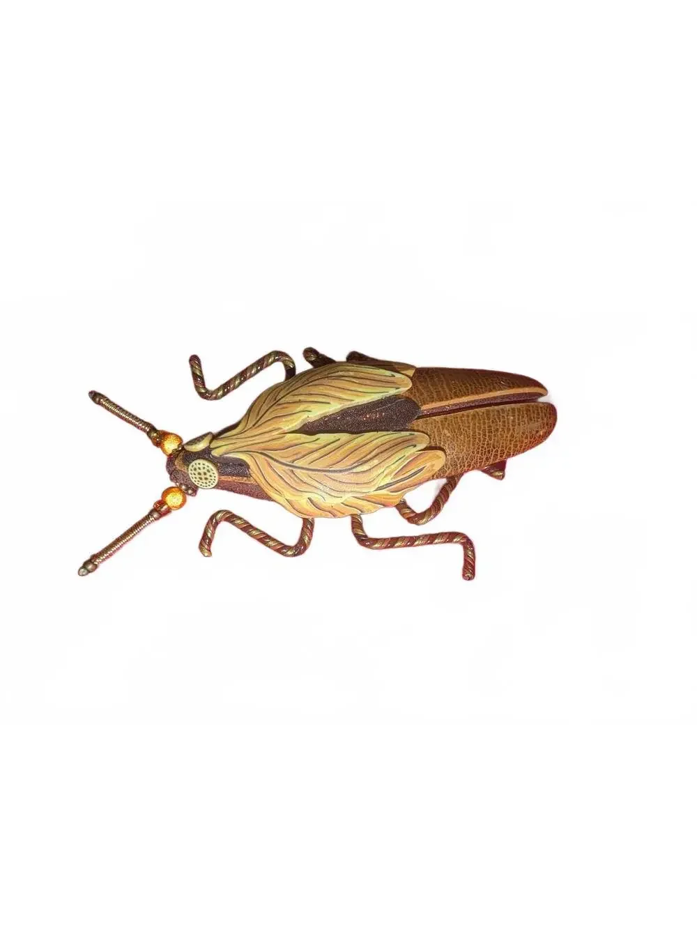 Vintage Joyce Fritz signed Roach Brooch Pin with Twisted Legs
